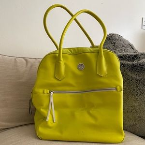Lululemon neon yellow gym bag